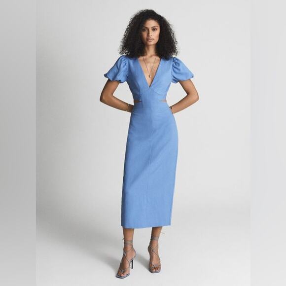 Reiss Blue Midi Dress - Picture 1 of 13